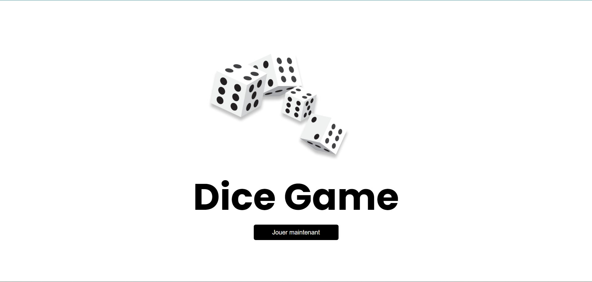 Capture d'écran du jeu de dés